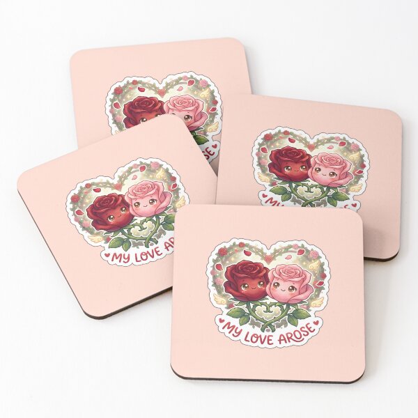 Item preview, Valentine My Love Arose – Cute Rose Couple Love Sticker designed and sold by Nuist25.