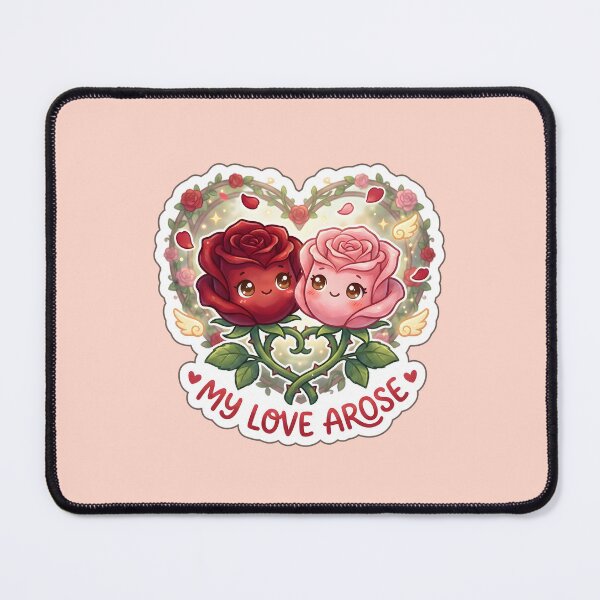 Item preview, Valentine My Love Arose – Cute Rose Couple Love Sticker designed and sold by Nuist25.
