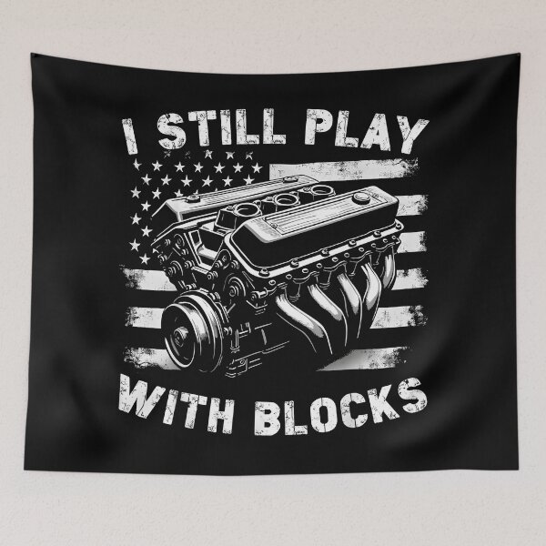 Item preview, I Still Play With Blocks Funny Mechanic Garage Motor Engine designed and sold by Sossima Art.
