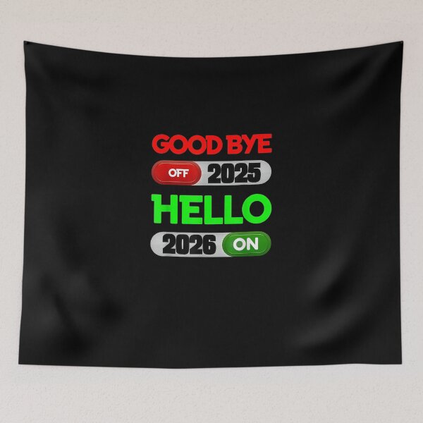 Item preview, Happy New Year 2026 Goodbye 2025 Hello 2026 designed and sold by Juansustait.