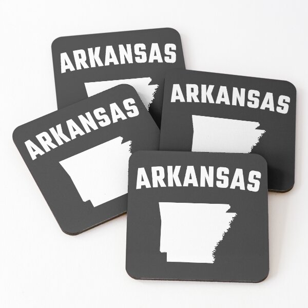 Item preview, Arkansas State Pride - Minimalist White Map Design designed and sold by mashmosh.