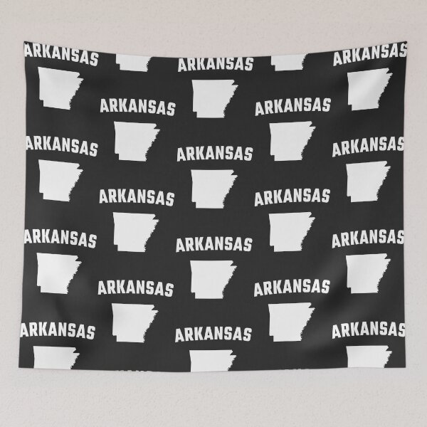 Item preview, Arkansas State Pride - Minimalist White Map Design designed and sold by mashmosh.