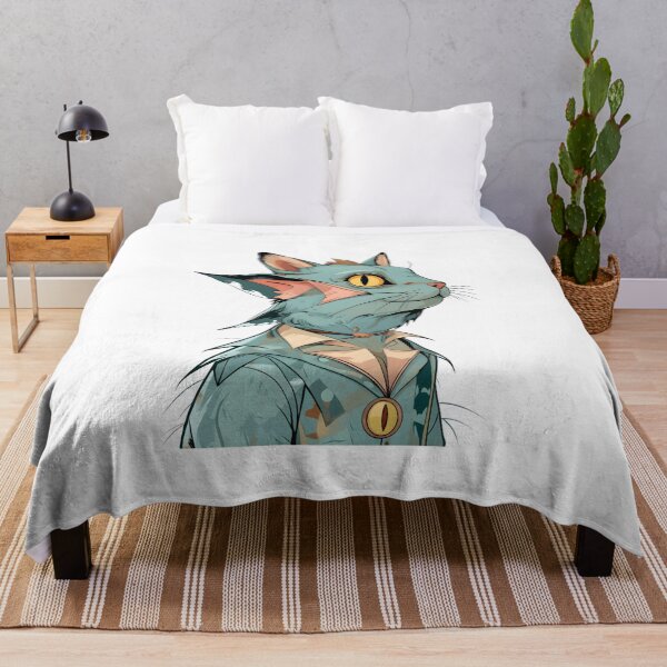 Artikelvorschau, „Stilvolle blaue Katze mit gelben Augen – Einzigartiges anthropomorphes Design“ entworfen und verkauft von Draphenix .
