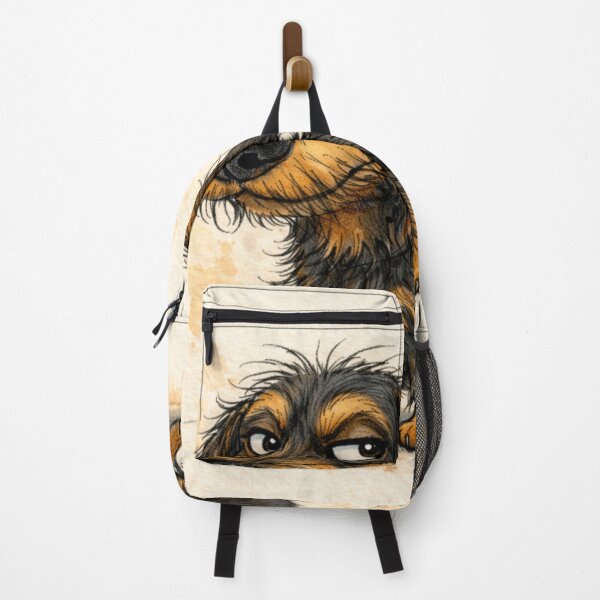 Item preview, Wirehaired Dachshund – Funny Watercolor Dog Illustration designed and sold by Darlin8888.