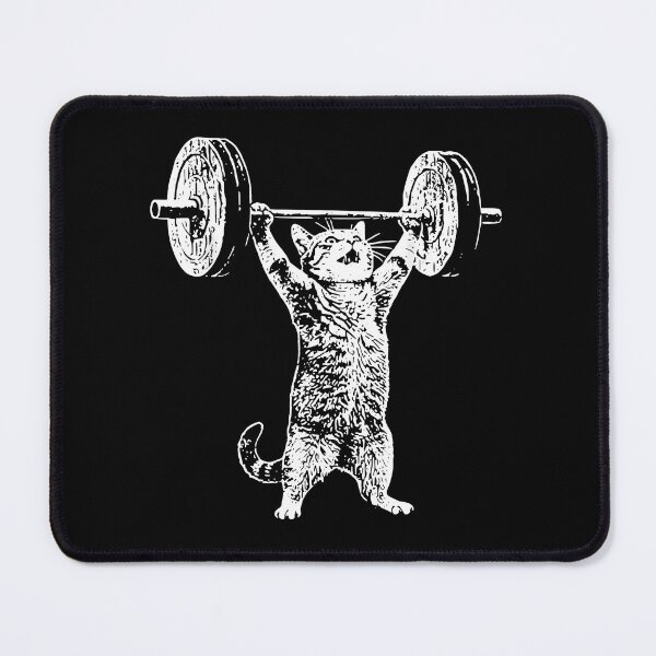 Item preview, Vintage Retro Weight Lifting Gym Cat Deadlift Funny designed and sold by Sossima Art.