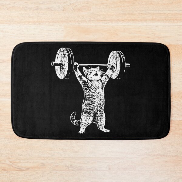 Item preview, Vintage Retro Weight Lifting Gym Cat Deadlift Funny designed and sold by Sossima Art.