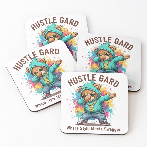 Item preview, Hustle Gard Dabbing Teddy Bear Streetwear Illustration designed and sold by HorizonStores.