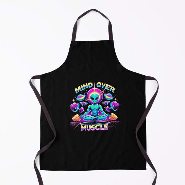 Item preview, Mind Over Muscle - Alien Yoga Meditation - Retro Sci-Fi Gym Humor designed and sold by Planet Sarcasm.