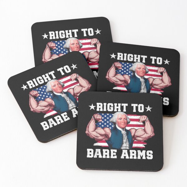 Item preview, Right To Bare Arms Funny Lifting Gym USA Patriotic 4th of July designed and sold by Sossima Art.