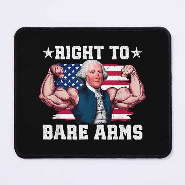 Item preview, Right To Bare Arms Funny Lifting Gym USA Patriotic 4th of July designed and sold by Sossima Art.