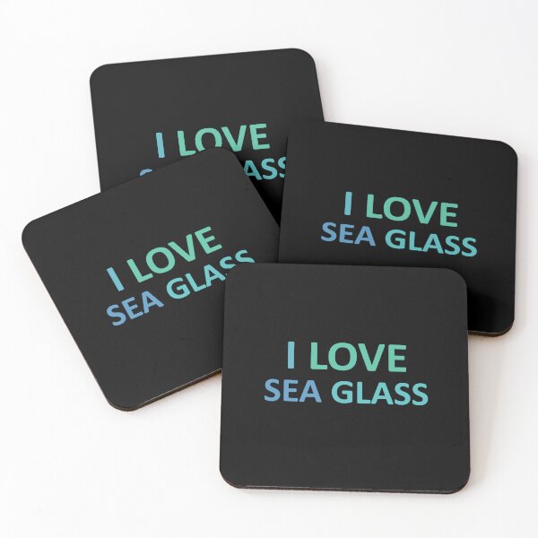 Item preview, Sea Glass Love Words I Love Sea Glass - Beach Blues Sea Glass Colors 2 of 6 designed and sold by Beachy.