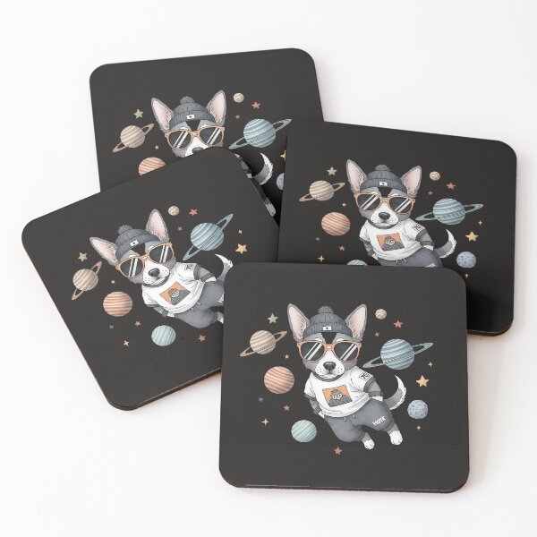 Item preview, Cosmic Astronaut Dog – Epic Space Puppy Illustration designed and sold by Art on Cotton.