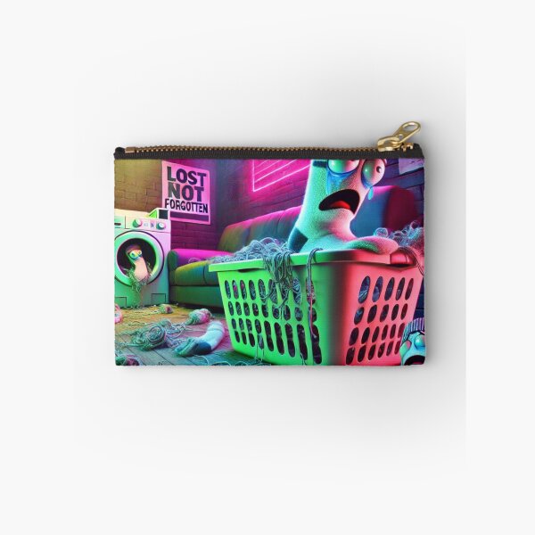 Item preview, LOST BUT NOT FORGOTTEN — sock drama in a laundry basket designed and sold by ComedyInkFactor.