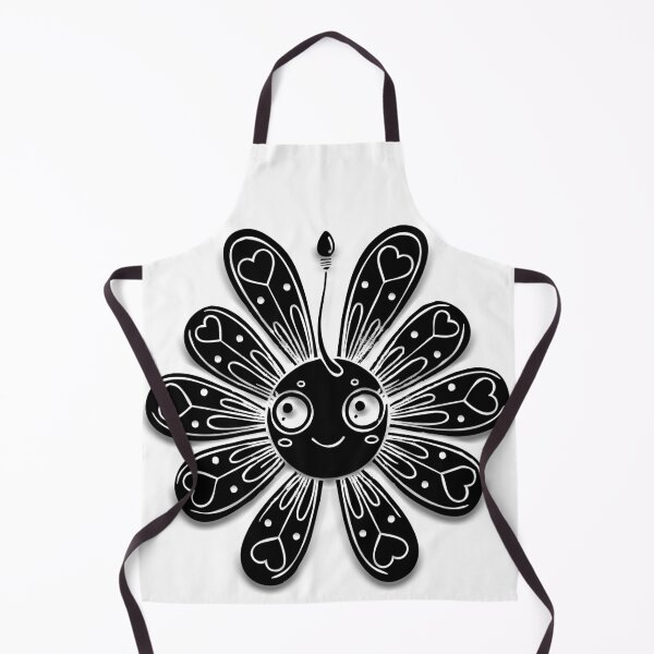 Item preview, Cute Antenna Angelfish with Heart Fins – Black and White Line Art designed and sold by ARTCREATESHOP.