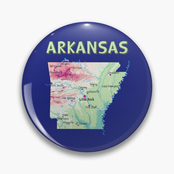 Item preview, Arkansas State Map - Artistic Topographic & Cities Design designed and sold by mashmosh.