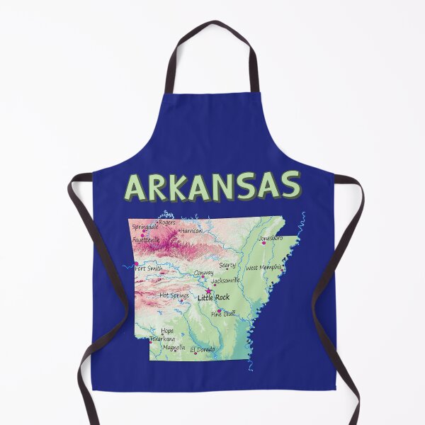 Item preview, Arkansas State Map - Artistic Topographic & Cities Design designed and sold by mashmosh.
