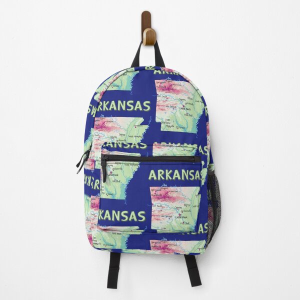 Item preview, Arkansas State Map - Artistic Topographic & Cities Design designed and sold by mashmosh.