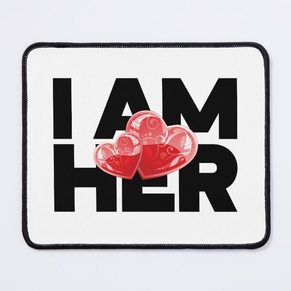 Item preview, I Am Her - Funny Matching Graphic For Couples, Black Text designed and sold by HGstudioDesign.