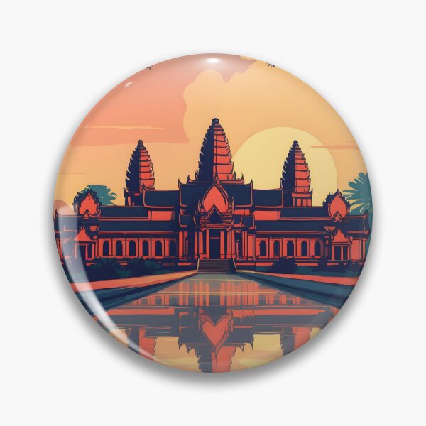 Item preview, Cambodia Retro Vintage Travel Design designed and sold by TravelersGems.