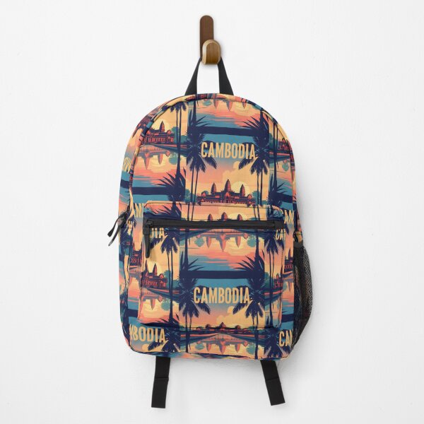 Item preview, Cambodia Retro Vintage Travel Design designed and sold by TravelersGems.