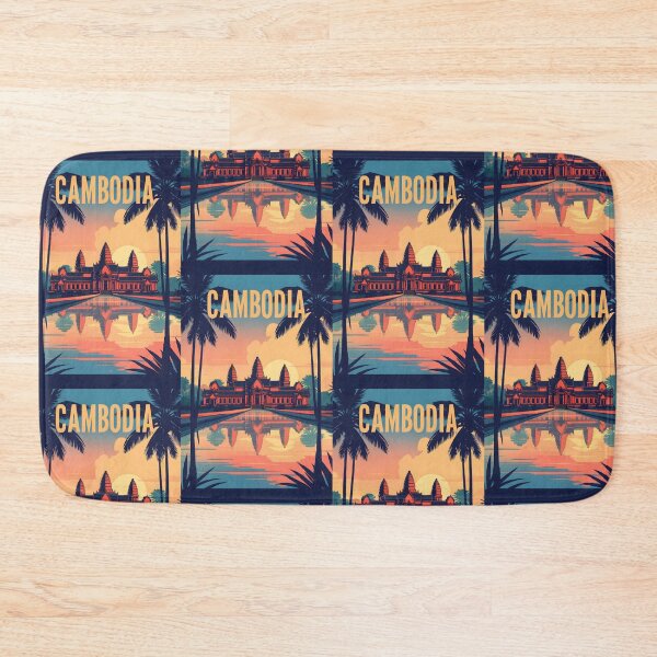 Item preview, Cambodia Retro Vintage Travel Design designed and sold by TravelersGems.