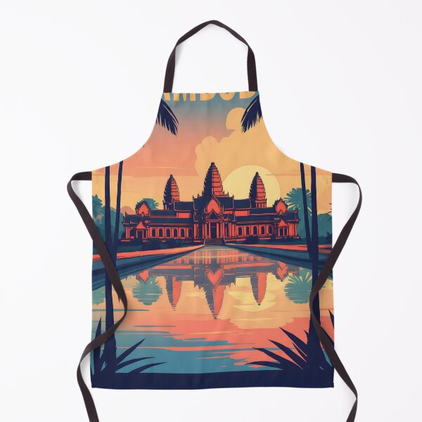 Item preview, Cambodia Retro Vintage Travel Design designed and sold by TravelersGems.