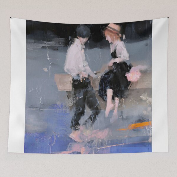 Item preview, Couple engaging in a quiet moment together designed and sold by lautir.