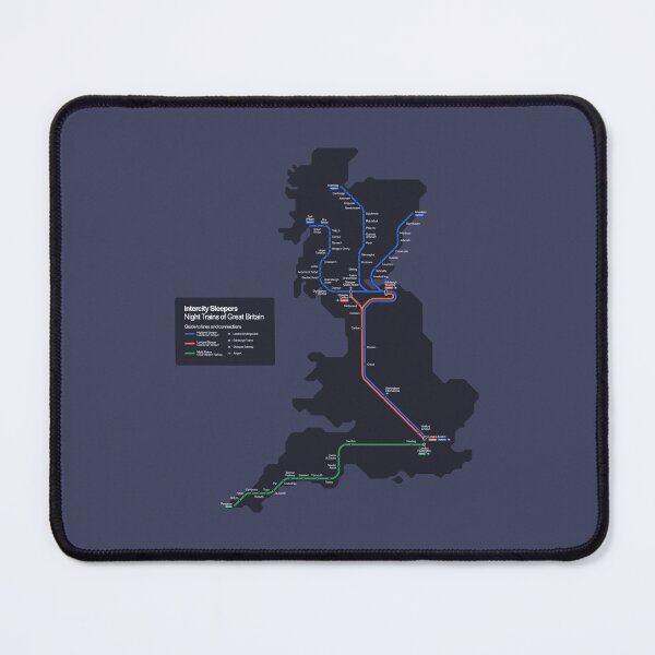 Item preview, Intercity Sleepers Railway Map designed and sold by shirtsmith.