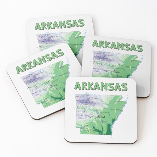 Item preview, Arkansas State Relief Map - Detailed Geographic Design designed and sold by mashmosh.