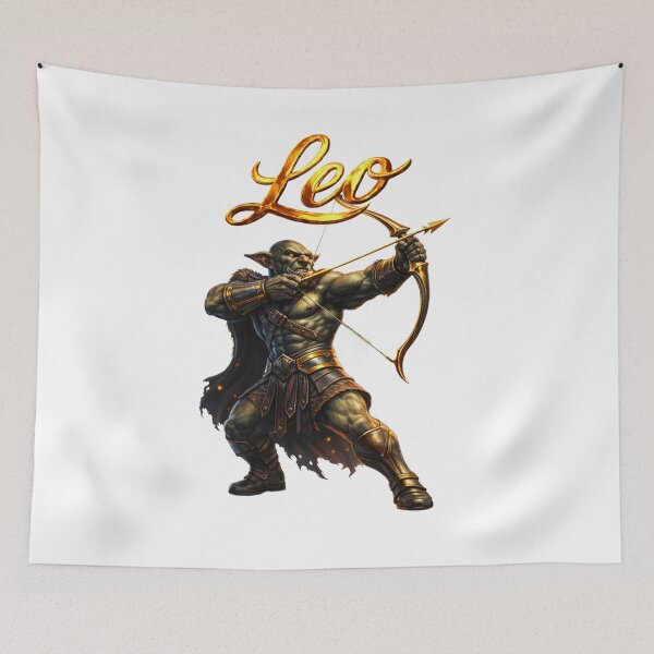 Item preview, Leo Sagittarius Zodiac Name Archer Fire Power Design designed and sold by AlexLineArt.