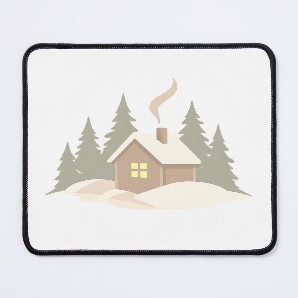 Item preview, Minimal Scandinavian Winter Cabin with Warm Light designed and sold by Fernova.