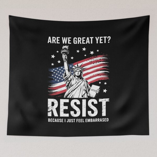 Item preview, are We Great Yet Cause I liberals democrat USA flag liberty designed and sold by AquaKiev.