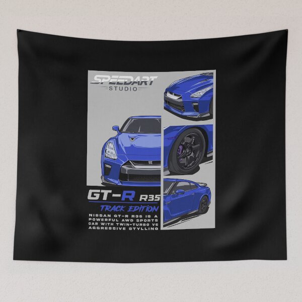 Item preview, R35 Track Edition – Blue JDM Performance Car Design designed and sold by SpeedArtStudio.