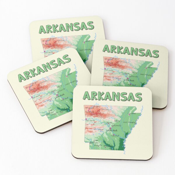 Item preview, Arkansas State Topographic Map - Vibrant Relief Art designed and sold by mashmosh.