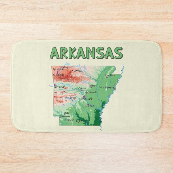 Item preview, Arkansas State Topographic Map - Vibrant Relief Art designed and sold by mashmosh.
