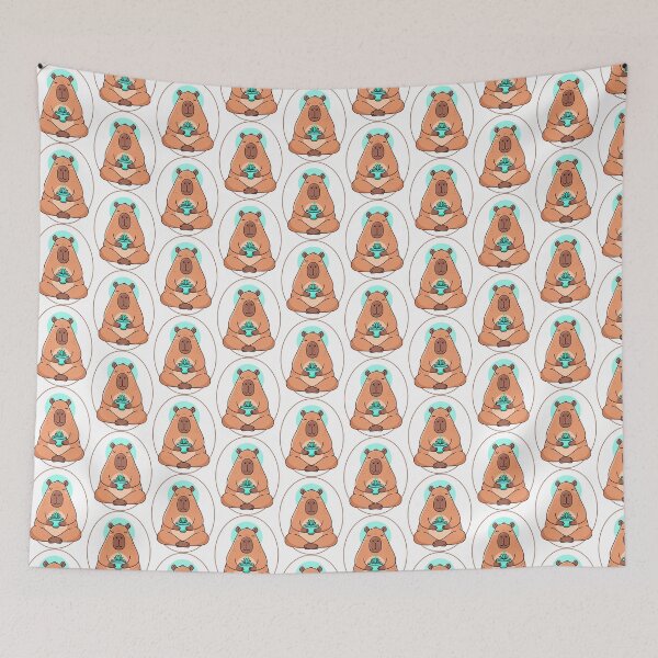 Item preview, Cute Kawaii Zen Meditating Capybara designed and sold by SholoStudio.