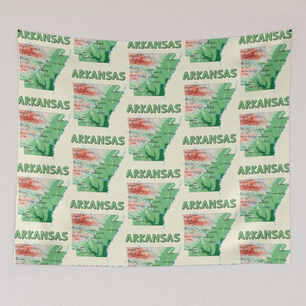Item preview, Arkansas State Topographic Map - Vibrant Relief Art designed and sold by mashmosh.