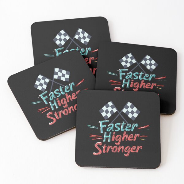 Item preview, Faster Higher Stronger – Racing Motivation Typography Design designed and sold by LoudVictory.