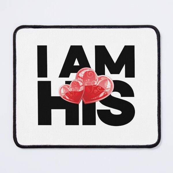 Item preview, I Am His - Funny Matching Graphic For Couples, Black Text designed and sold by HGstudioDesign.