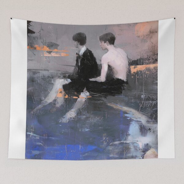 Item preview, Two Figures by a Poolside designed and sold by lautir.