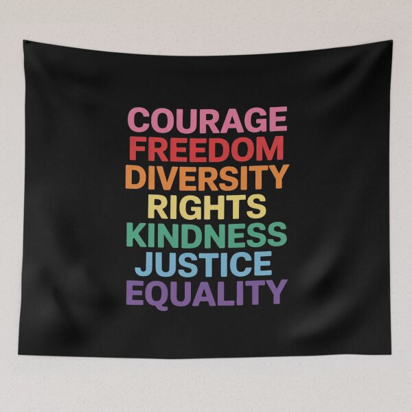 Item preview, Courage Freedom Diversity Equality Justice  designed and sold by AquaKiev.