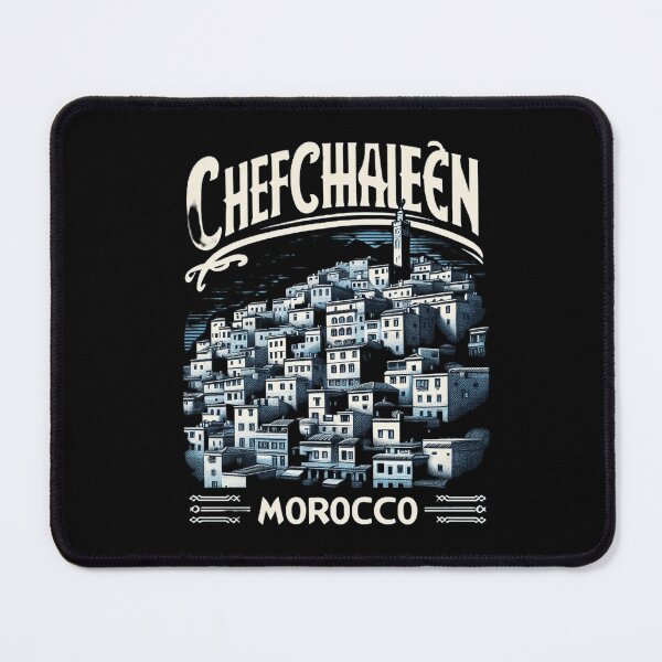 Item preview, Retro Vintage Chefchaouen Morocco Travel Poster - The Blue Pearl Art designed and sold by Zoo-Moo.