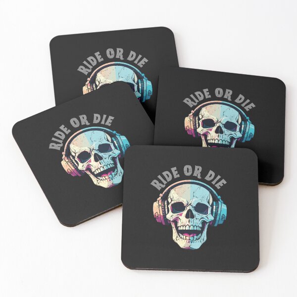 Item preview, Ride or Die: Skull in the Rhythm designed and sold by QuoteCanvas.TH.