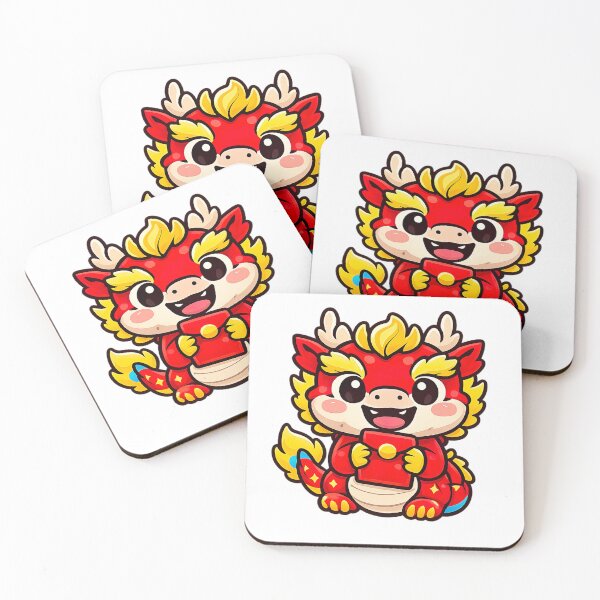 Item preview, Cute Lucky Dragon – Kawaii Chinese New Year Vibes designed and sold by zaki ⭐⭐⭐⭐⭐.