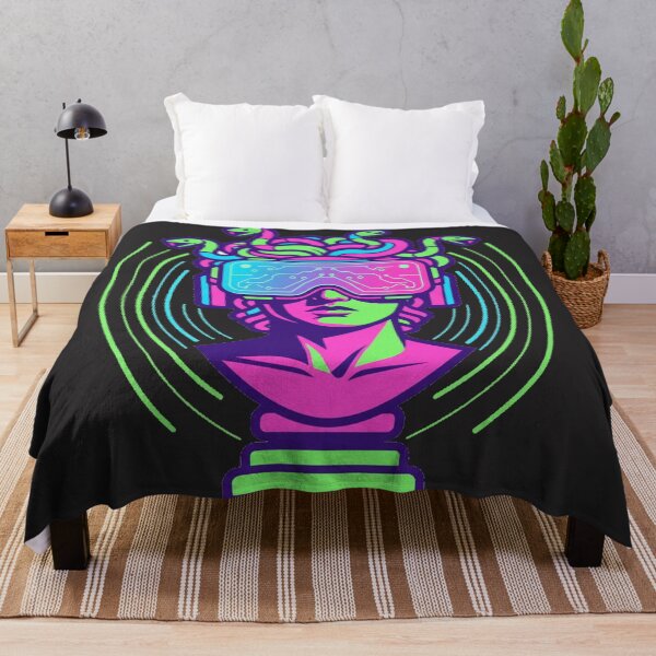 Item preview, Medusa 2.0 Vaporwave VR Greek Bust Cyberpunk Aesthetic designed and sold by Thaivi Design.