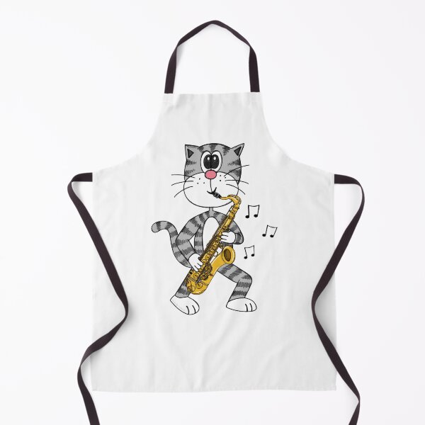 Item preview, Cat Playing Saxophone, Saxophonist Jazz Musician Music Teacher designed and sold by doodlerob.