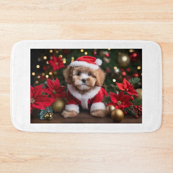 Item preview, Maltipoo Puppy in Santa Costume designed and sold by Gerard Fornarotto.