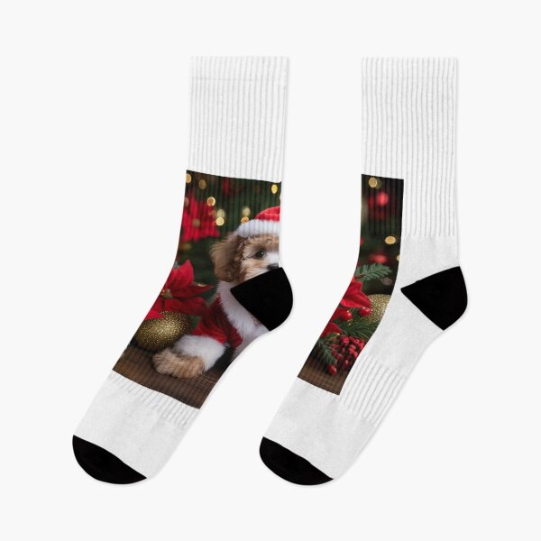 Item preview, Maltipoo Puppy in Santa Costume designed and sold by Gerard Fornarotto.
