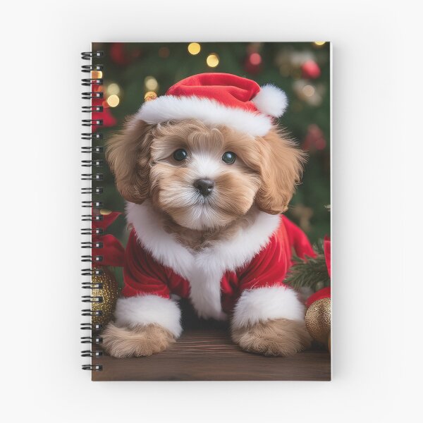 Item preview, Maltipoo Puppy in Santa Costume designed and sold by Gerard Fornarotto.