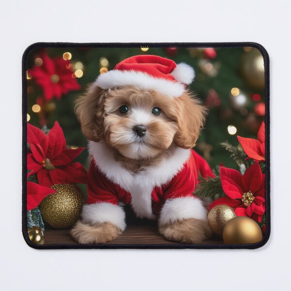 Item preview, Maltipoo Puppy in Santa Costume designed and sold by Gerard Fornarotto.